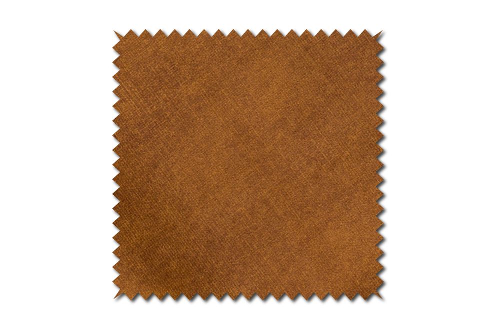 KAWOLA Stoffmuster Velvet cognac 10x10cm