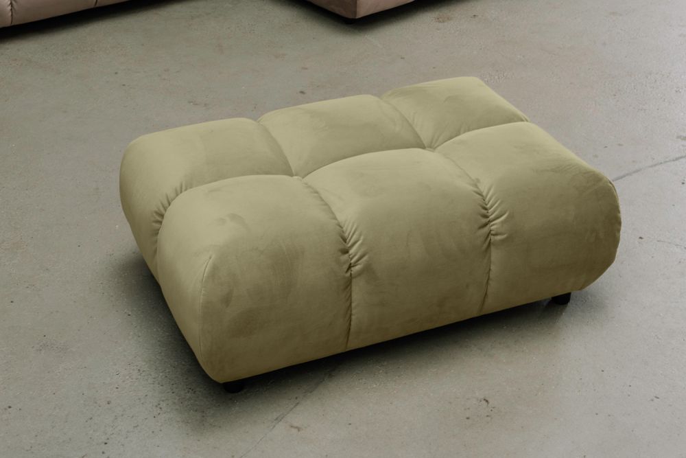 KAWOLA Polsterhocker VIVIEN Hockerbank Velvet oliv