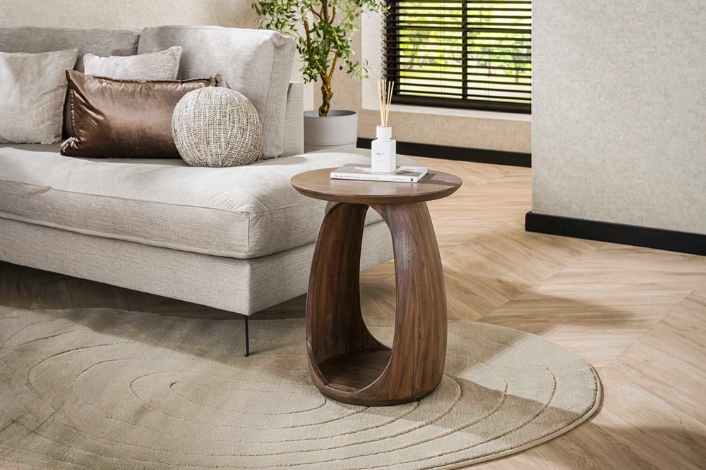 KAWOLA Beistelltisch MEVA S Akazie braun