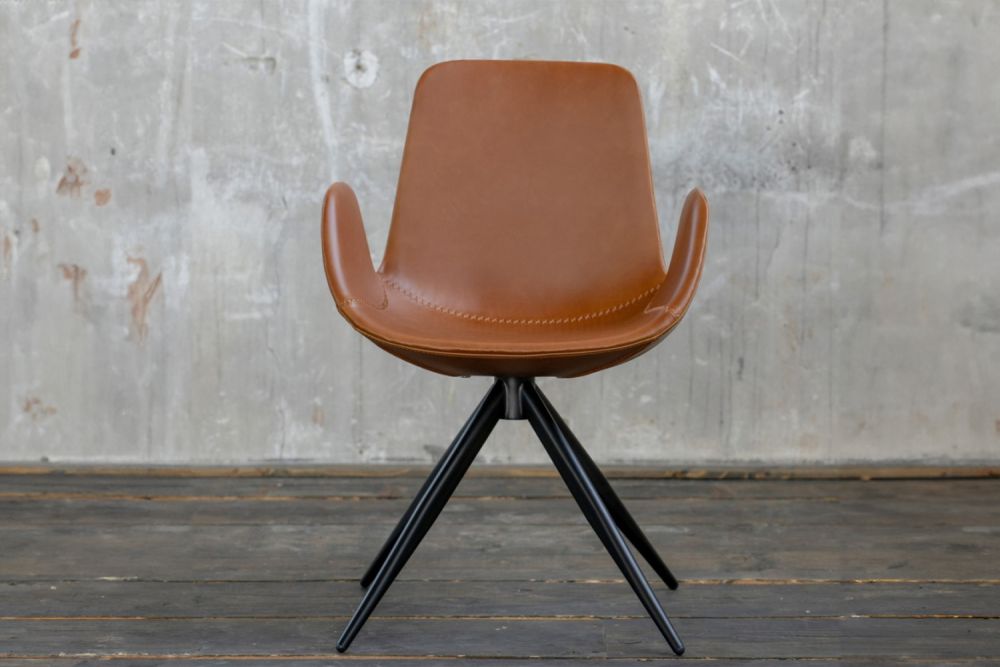 KAWOLA Stuhl QUEN Kunstleder braun