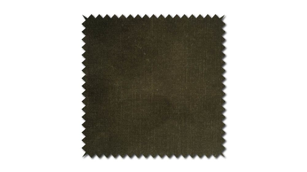 KAWOLA Stoffmuster Velvet moosgrün 10x10cm