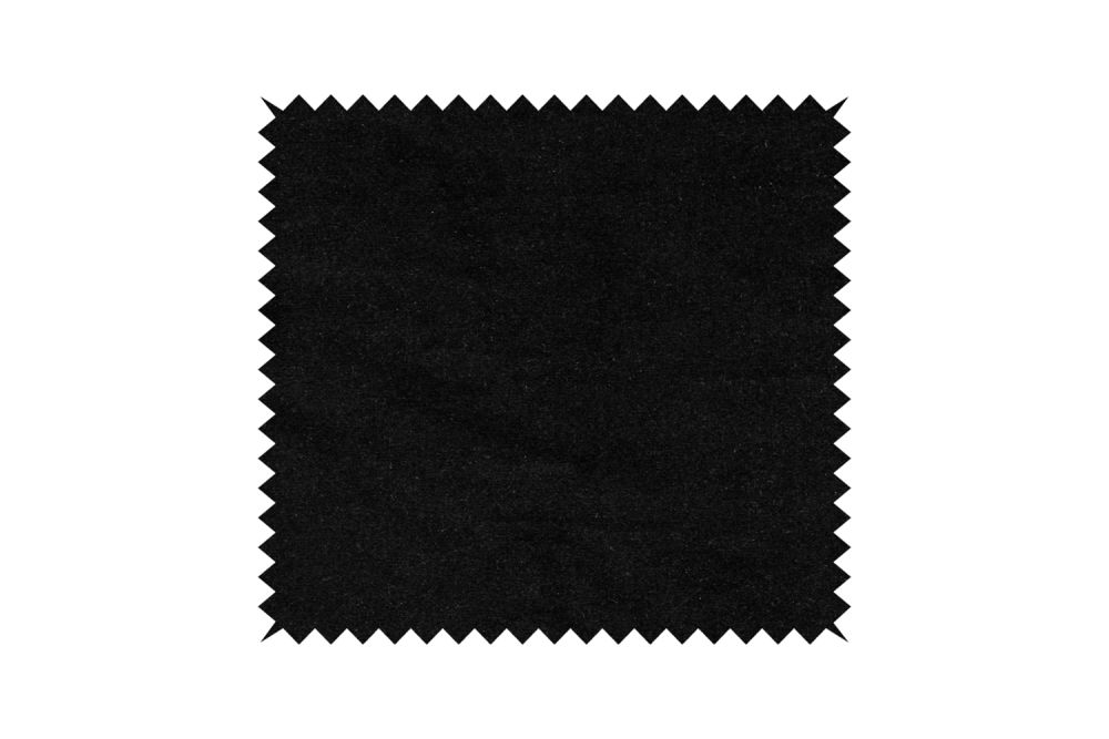 KAWOLA Stoffmuster Velvet schwarz 10x10cm