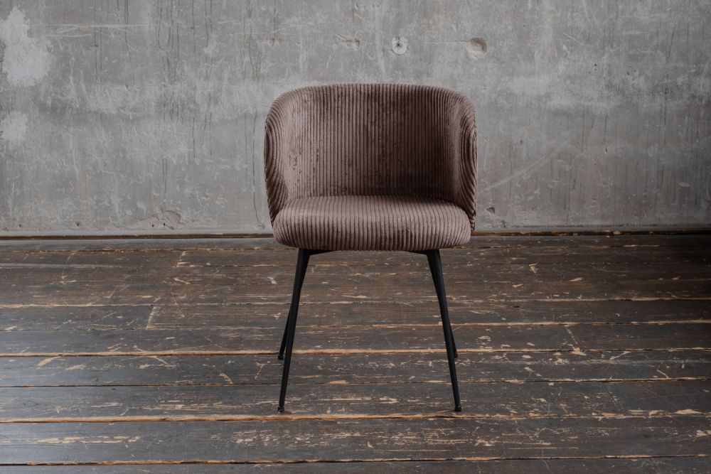 KAWOLA Stuhl LIVIA Esszimmerstuhl Cord braun