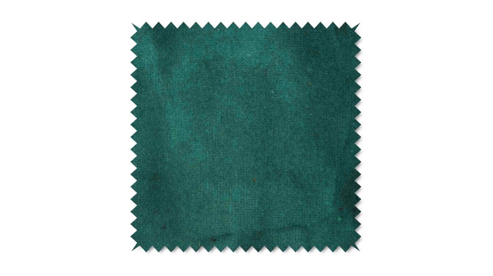 KAWOLA Stoffmuster Velvet türkis 10x10cm