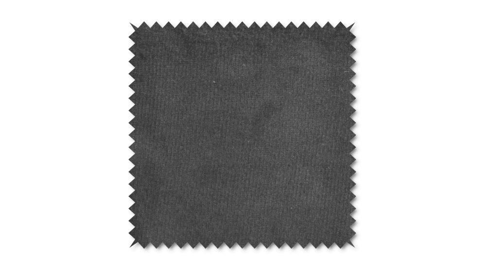 KAWOLA Stoffmuster Velvet grau 10x10cm